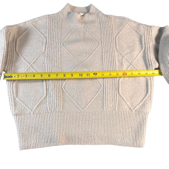 a loves a Cream Textured Knit Balloon Sleeve Sweater XS - Picture 3 of 6